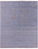 Modern Handmade Wool & Silk Rug - 8' 1" X 9' 10" - Golden Nile