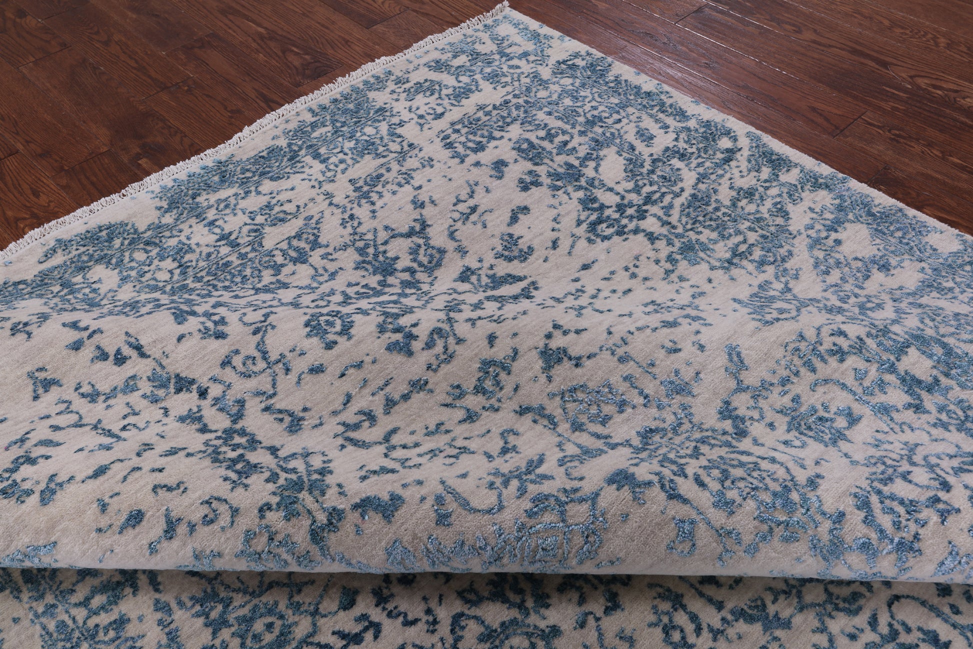 Modern Handmade Wool & Silk Rug - 7' 10" X 10' 1" - Golden Nile