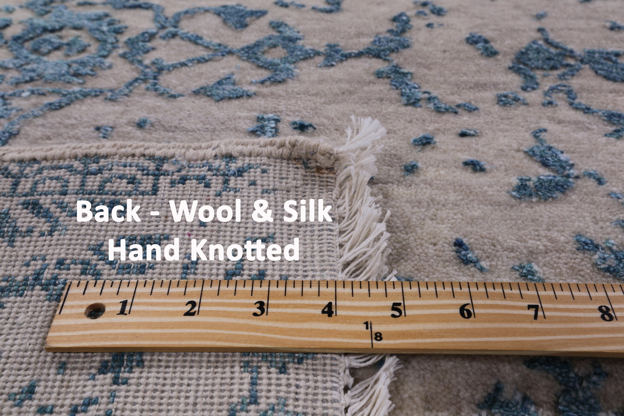 Modern Handmade Wool & Silk Rug - 7' 10" X 10' 1" - Golden Nile