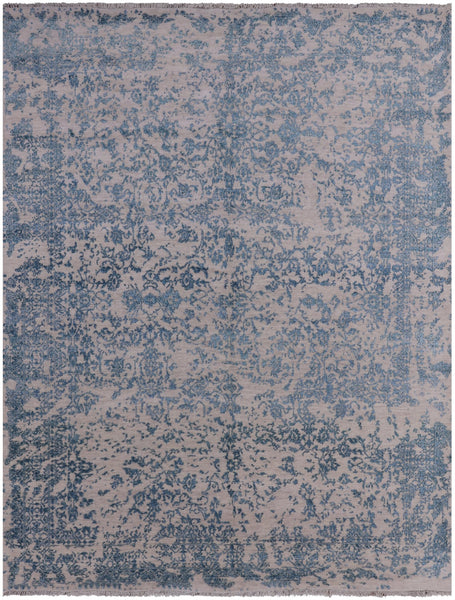 Modern Handmade Wool & Silk Rug - 7' 10" X 10' 1" - Golden Nile