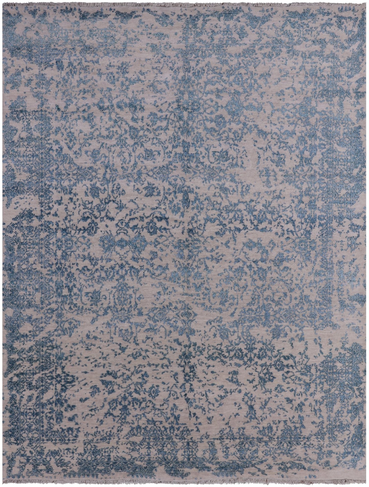 Modern Handmade Wool & Silk Rug - 7' 10" X 10' 1" - Golden Nile
