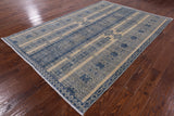 Southwest Navajo Design Gabbeh Handmade Wool Rug - 5' 10" X 8' 7" - Golden Nile