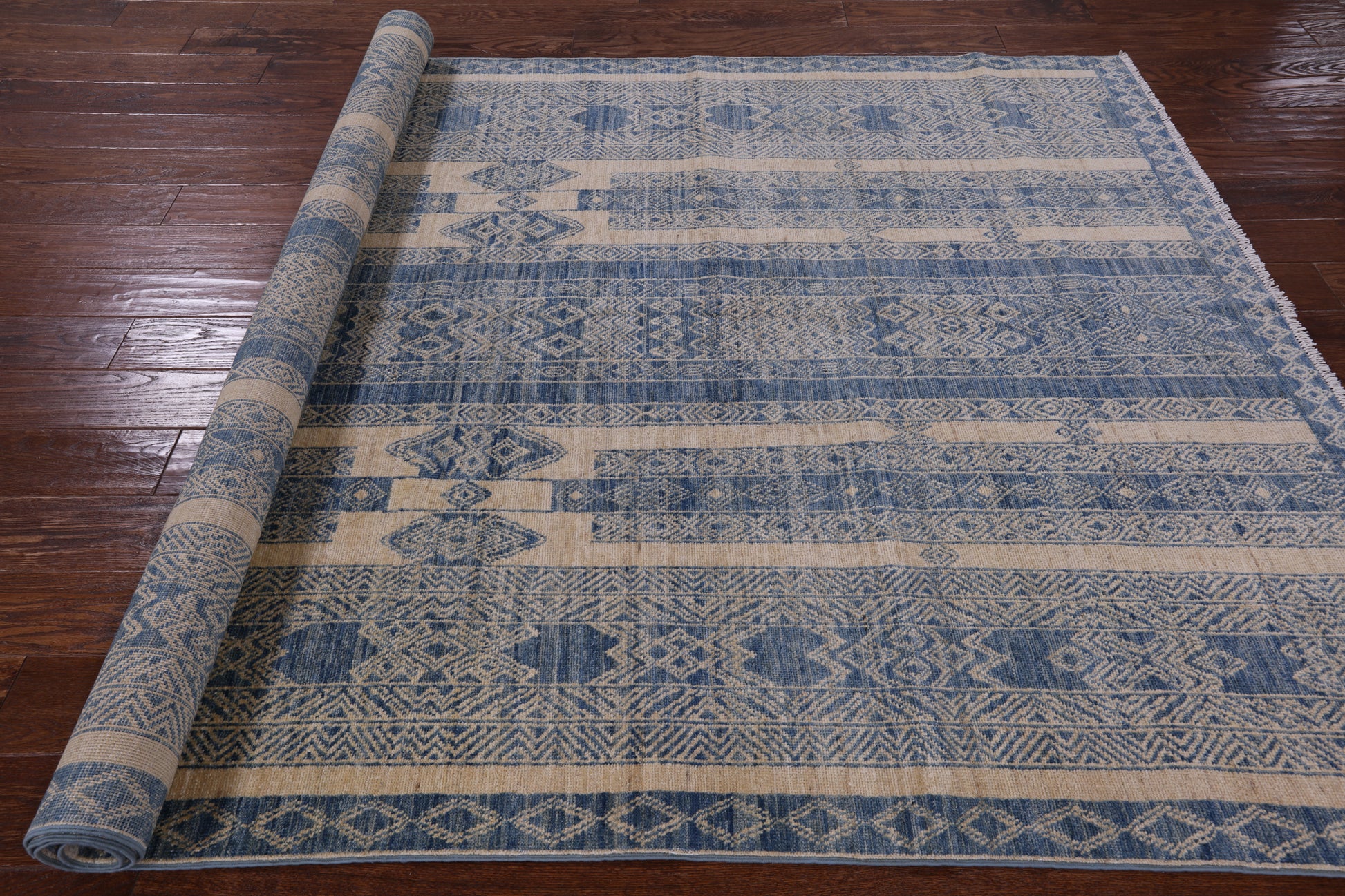 Southwest Navajo Design Gabbeh Handmade Wool Rug - 5' 10" X 8' 7" - Golden Nile