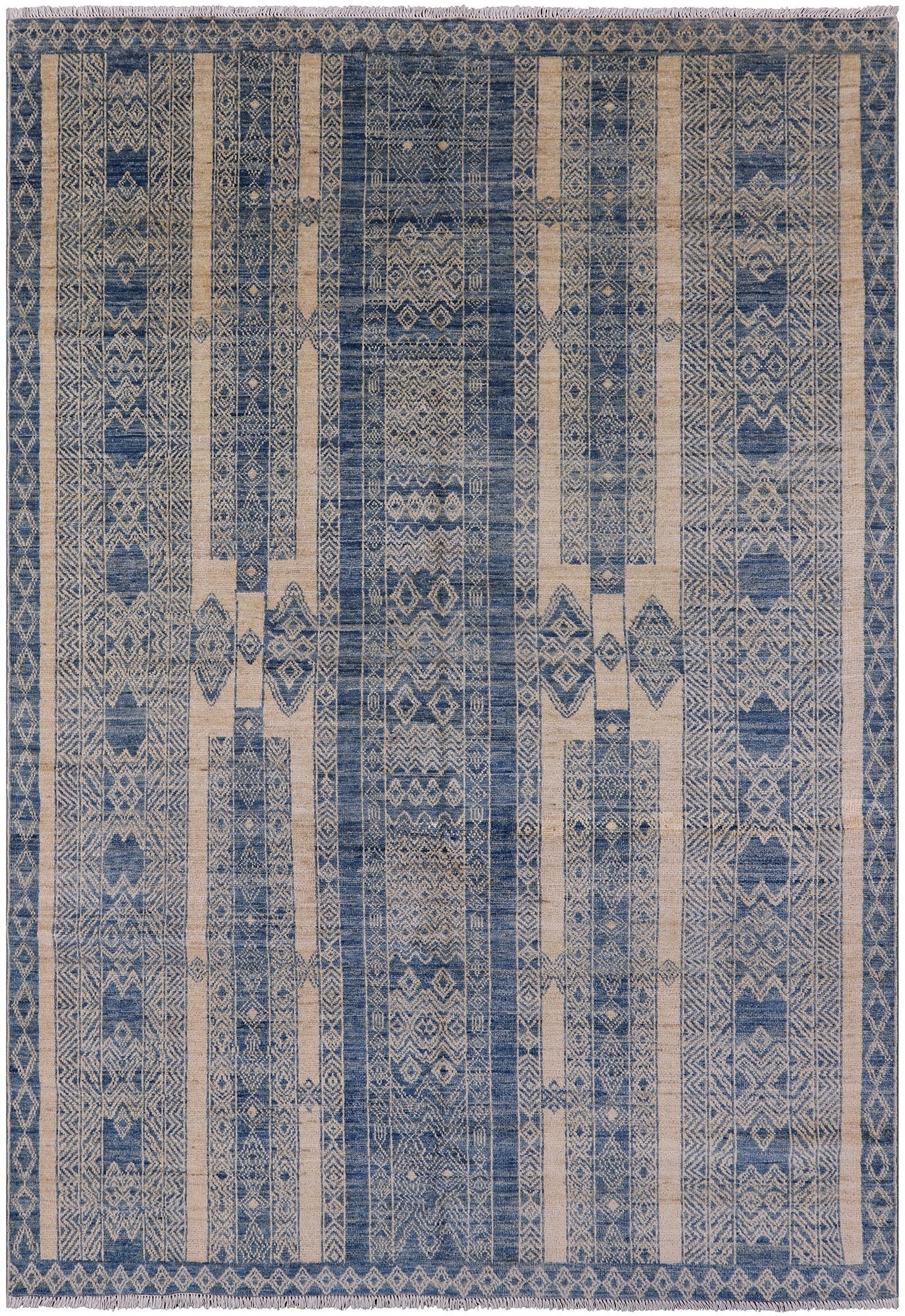 Southwest Navajo Design Gabbeh Handmade Wool Rug - 5' 10" X 8' 7" - Golden Nile