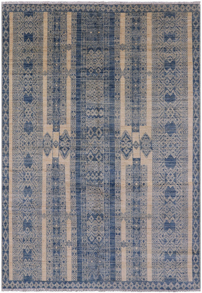 Southwest Navajo Design Gabbeh Handmade Wool Rug - 5' 10" X 8' 7" - Golden Nile