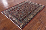 Red Super Kazak Hand Knotted Wool Rug - 4' 3" X 5' 9" - Golden Nile