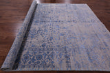 Grey Modern Handmade Wool & Silk Rug - 9' 1" X 12' 4" - Golden Nile