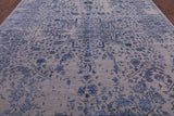 Grey Modern Handmade Wool & Silk Rug - 9' 1" X 12' 4" - Golden Nile