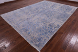 Grey Modern Handmade Wool & Silk Rug - 9' 1" X 12' 4" - Golden Nile