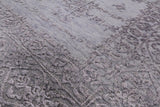 Grey Modern Hand Knotted Wool & Silk Rug - 8' 1" X 9' 10" - Golden Nile
