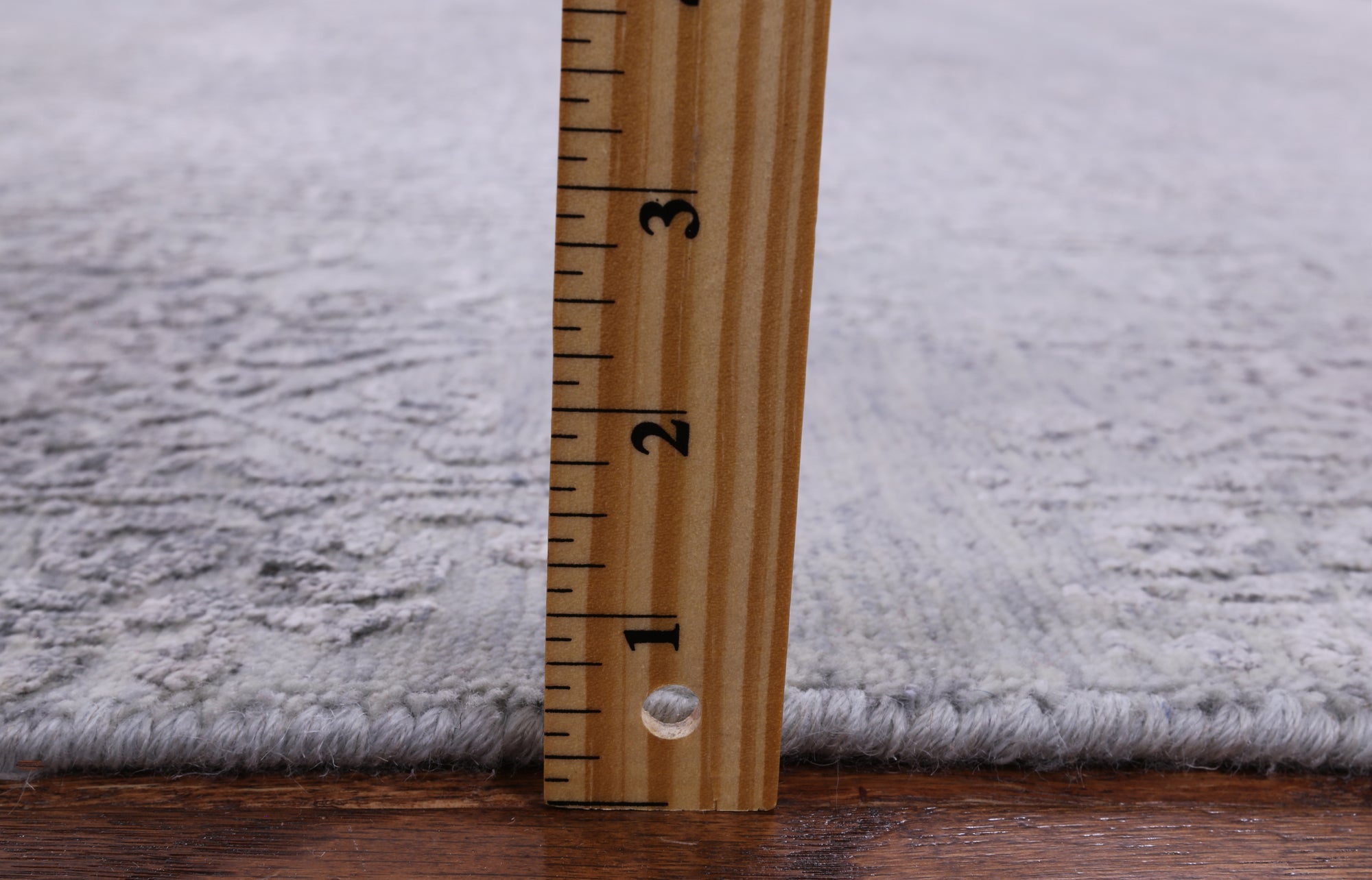 Grey Modern Hand Knotted Wool & Silk Rug - 8' 1" X 9' 10" - Golden Nile