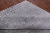 Grey Modern Hand Knotted Wool & Silk Rug - 8' 1" X 9' 10" - Golden Nile