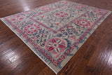 Ivory William Morris Handmade Wool Rug - 9' 1" X 12' 1" - Golden Nile