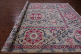 Ivory William Morris Handmade Wool Rug - 9' 1" X 12' 1" - Golden Nile