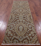 William Morris Hand Knotted Wool Runner Rug - 3' 0" X 9' 7" - Golden Nile