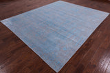 Grey Modern Handmade Wool & Silk Rug - 8' 0" X 9' 10" - Golden Nile