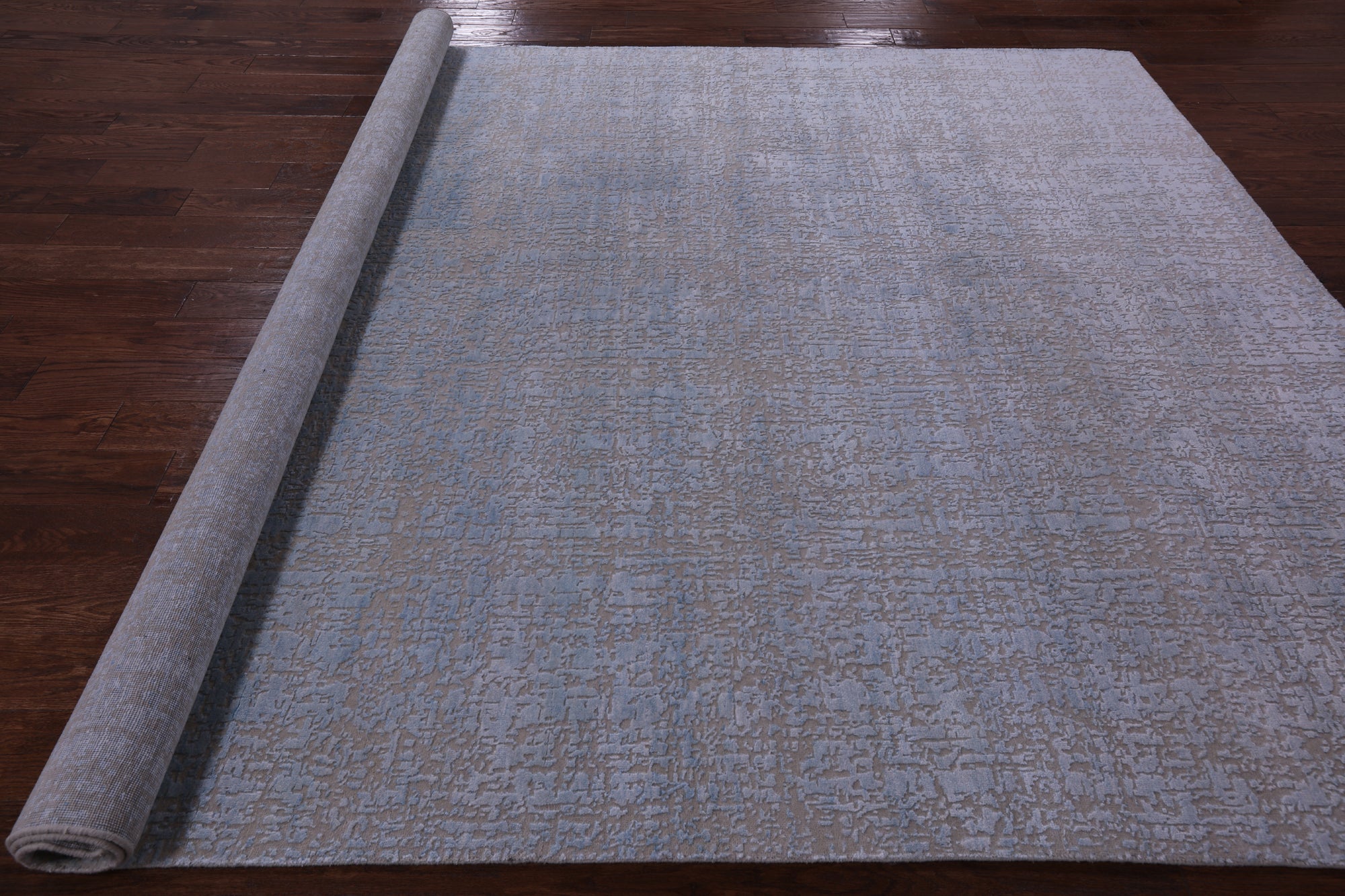 Modern Hand Knotted Wool & Silk Rug - 8' 1" X 10' 1" - Golden Nile