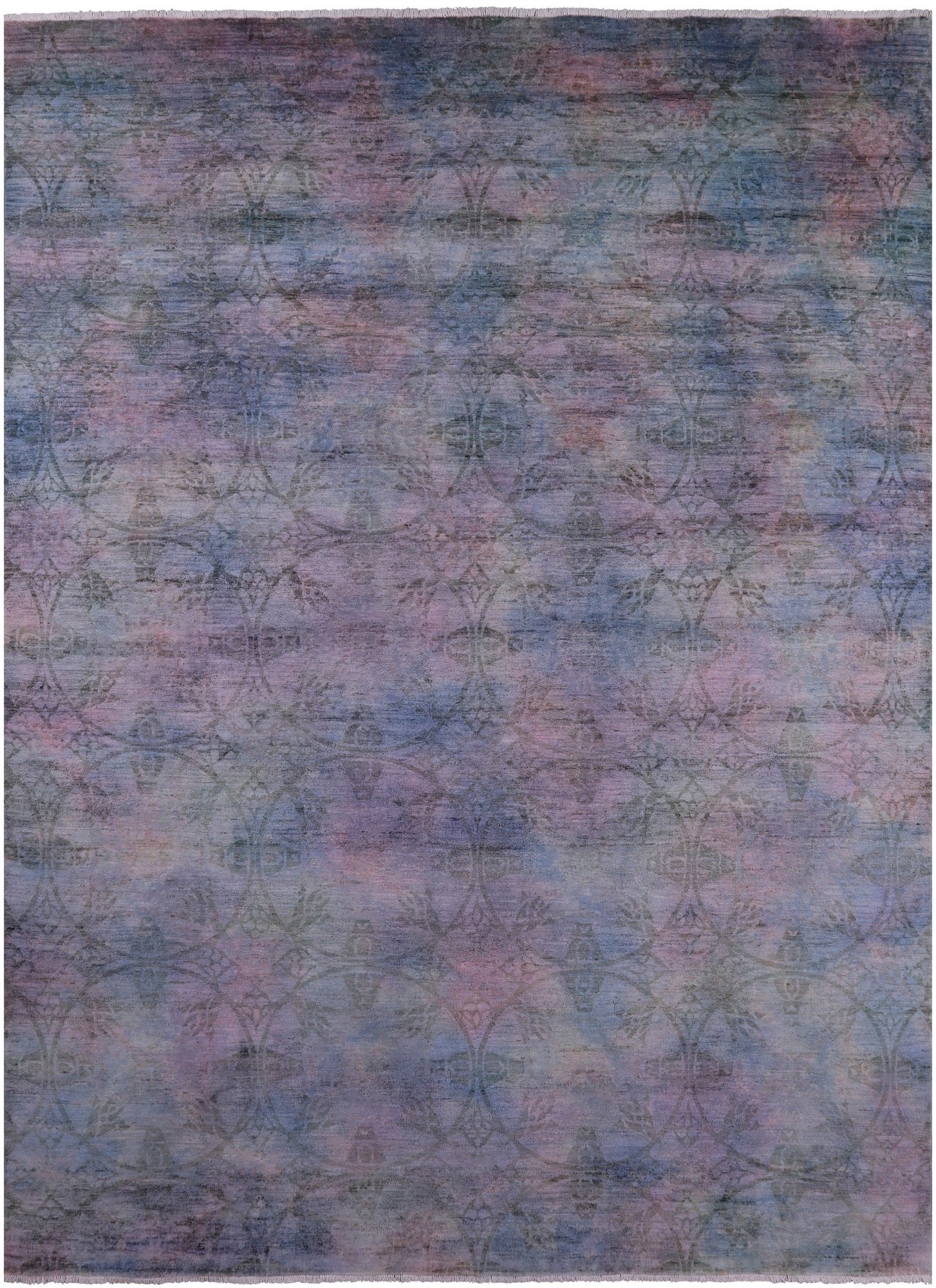 Full Pile Overdyed Hand Knotted Wool Rug - 8' 10" X 12' 1" - Golden Nile