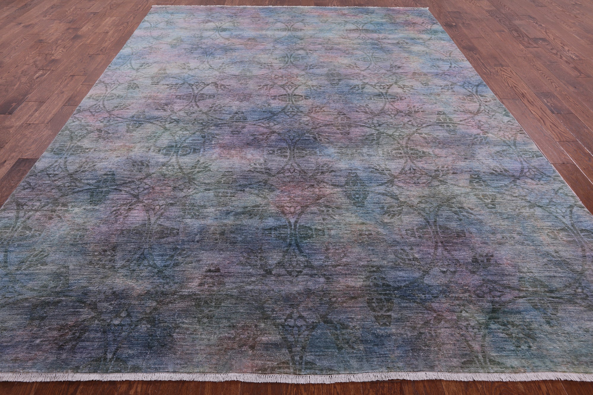 Full Pile Overdyed Hand Knotted Wool Rug - 8' 10" X 12' 1" - Golden Nile