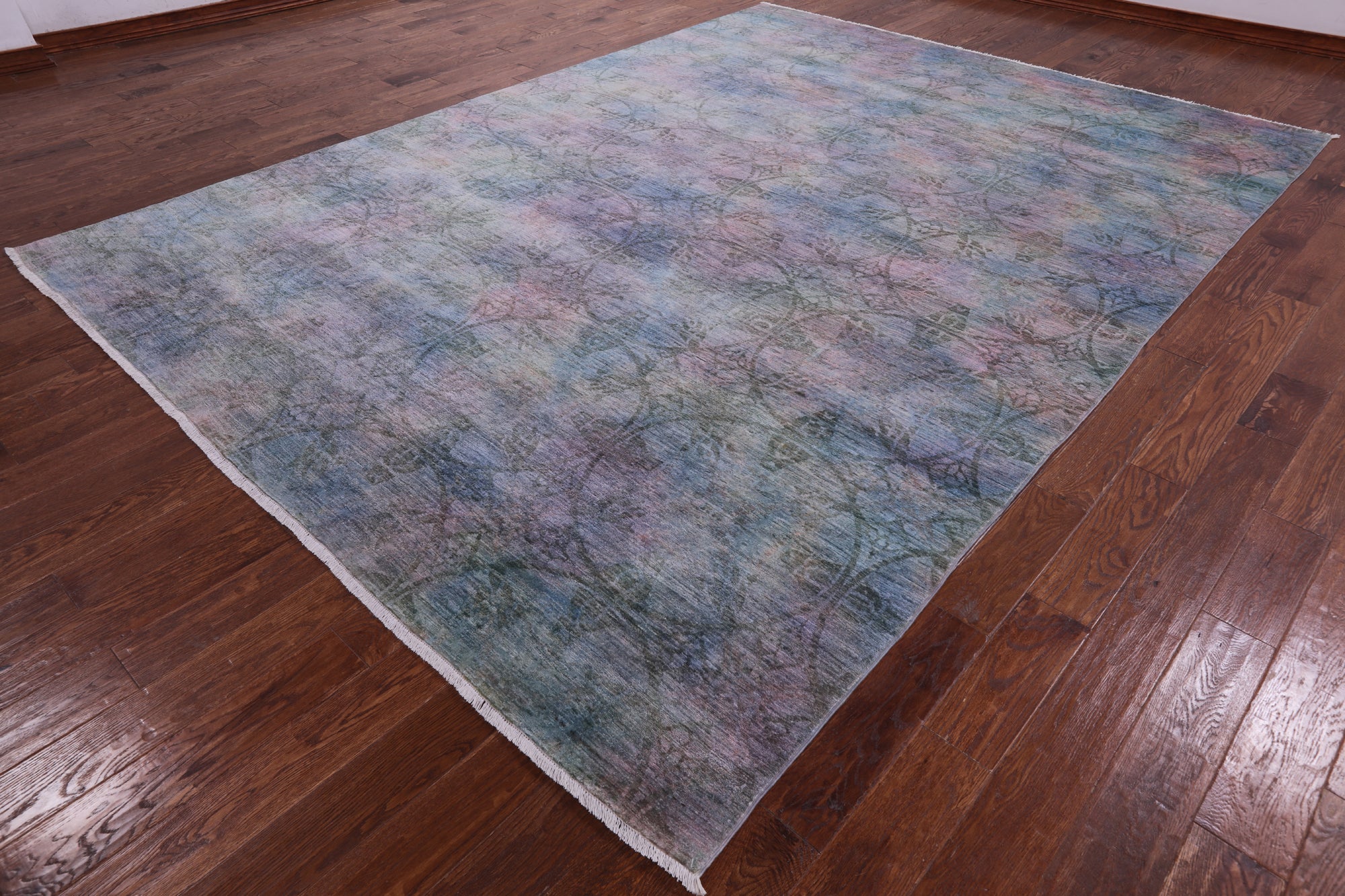 Full Pile Overdyed Hand Knotted Wool Rug - 8' 10" X 12' 1" - Golden Nile
