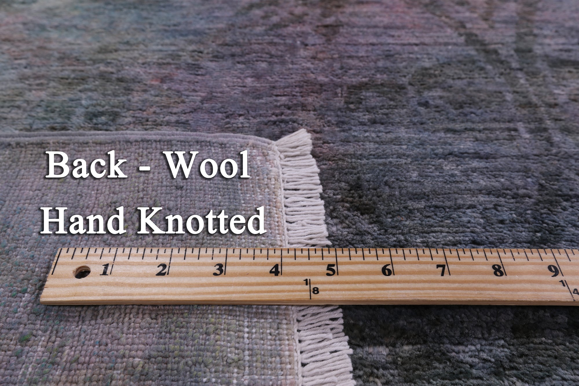 Full Pile Overdyed Hand Knotted Wool Rug - 8' 10" X 12' 1" - Golden Nile