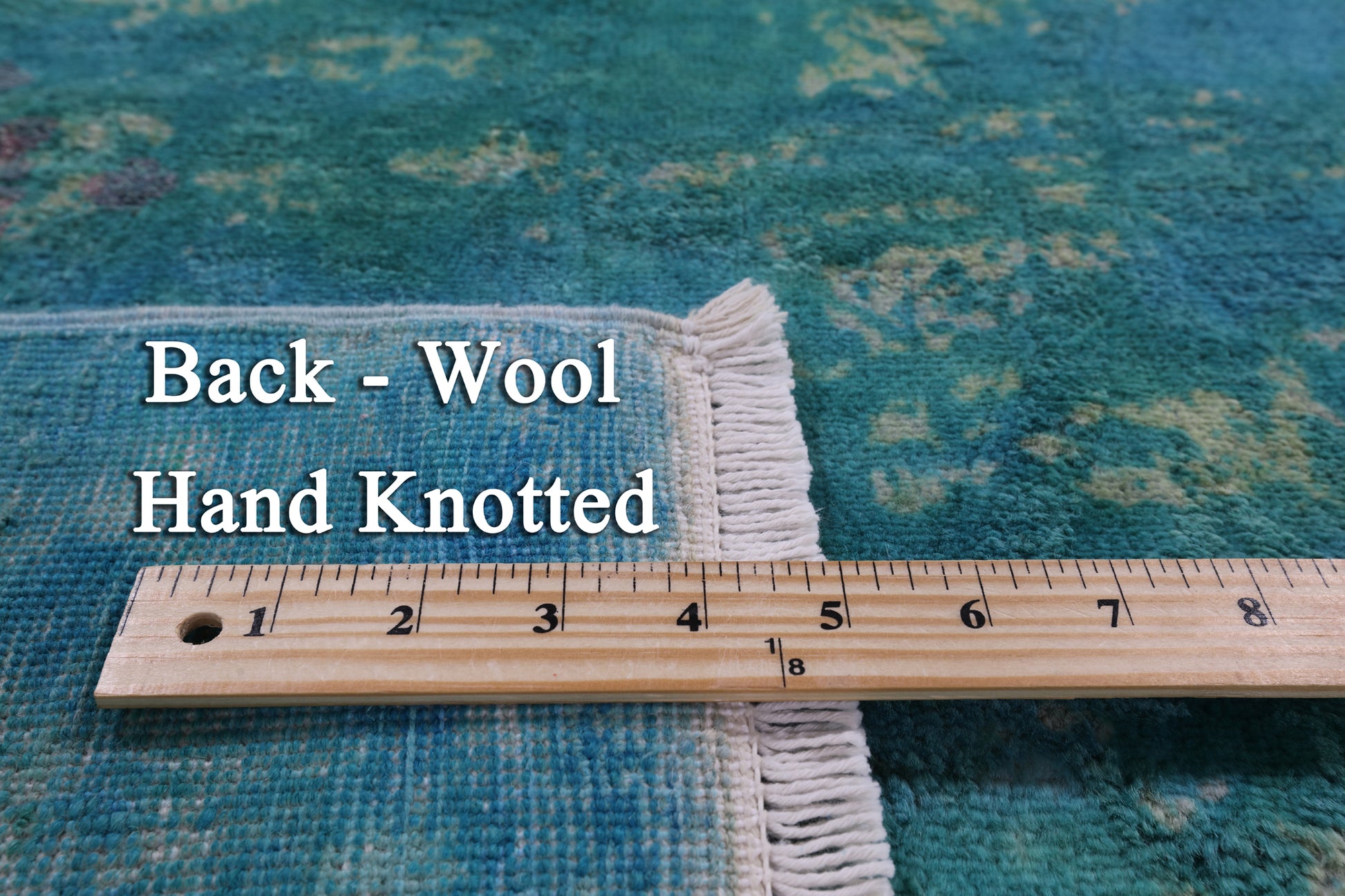 Full Pile Overdyed Hand Knotted Wool Rug - 4' 2" X 5' 10" - Golden Nile