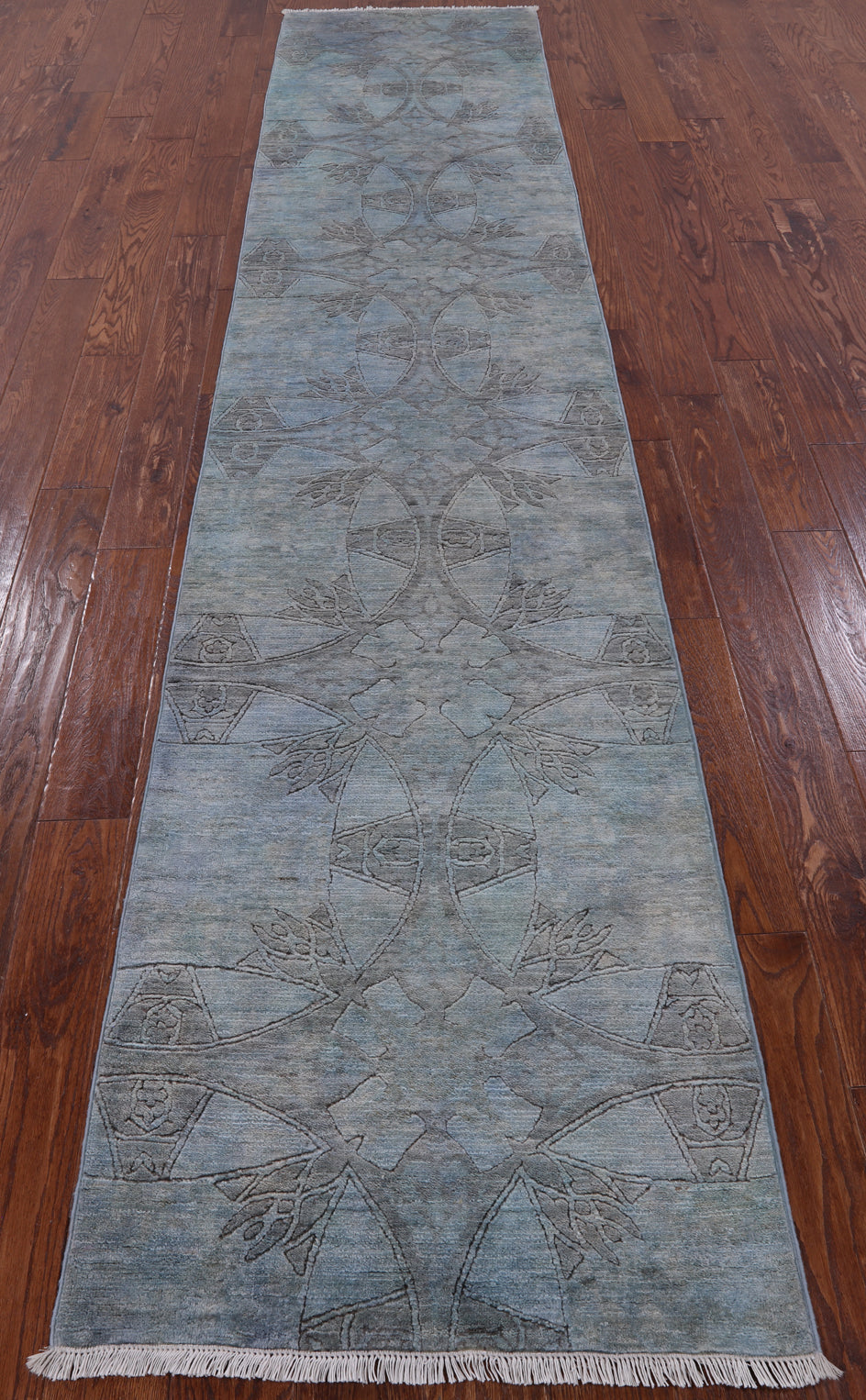 Full Pile Overdyed Hand Knotted Wool Runner Rug - 2' 7" X 12' 7" - Golden Nile