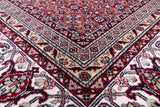 Red Persian Bijar Hand Knotted Wool & Silk Rug - 8' 1" X 11' 8" - Golden Nile