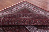 Red Persian Bijar Hand Knotted Wool & Silk Rug - 8' 1" X 11' 8" - Golden Nile