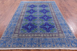 Grey William Morris Handmade Wool Rug - 6' 2" X 9' 0" - Golden Nile