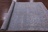 Grey Modern Hand Knotted Wool & Silk Rug - 6' 1" X 9' 1" - Golden Nile