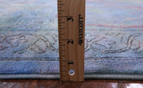Blue Full Pile Overdyed Handmade Wool Rug - 8' 10" X 11' 6" - Golden Nile