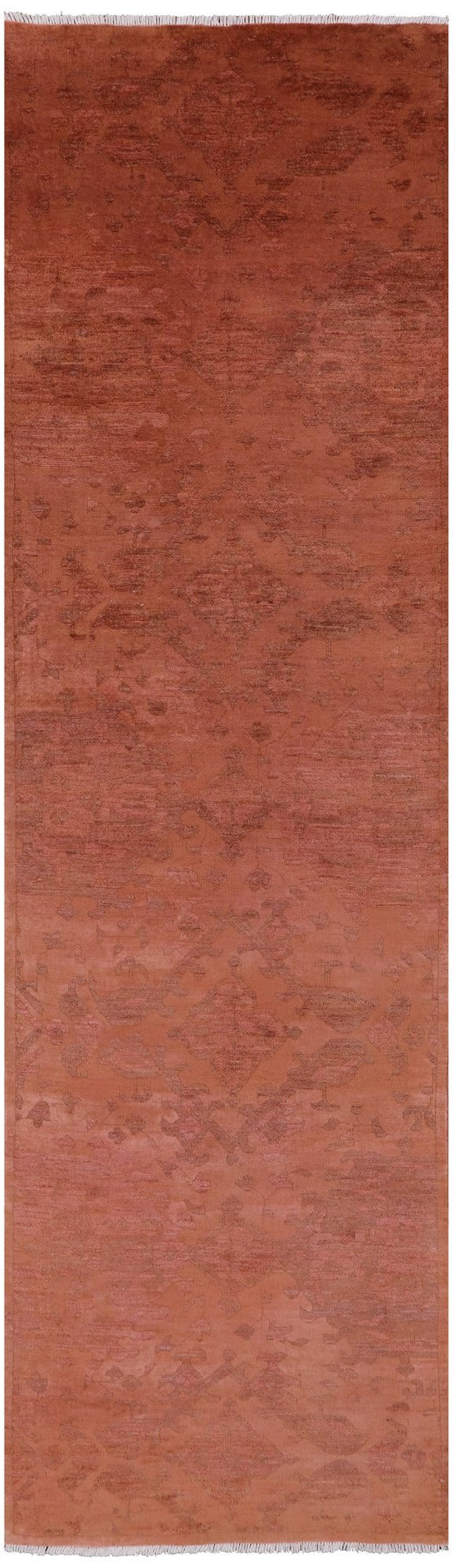 Full Pile Overdyed Handmade Wool Runner Rug - 3' 1" X 10' 8" - Golden Nile