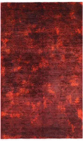 Full Pile Overdyed Handmade Wool Rug - 4' 10" X 8' 0" - Golden Nile