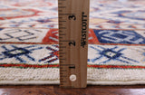 Ivory Super Kazak Hand Knotted Wool Rug - 4' 10" X 7' 6" - Golden Nile
