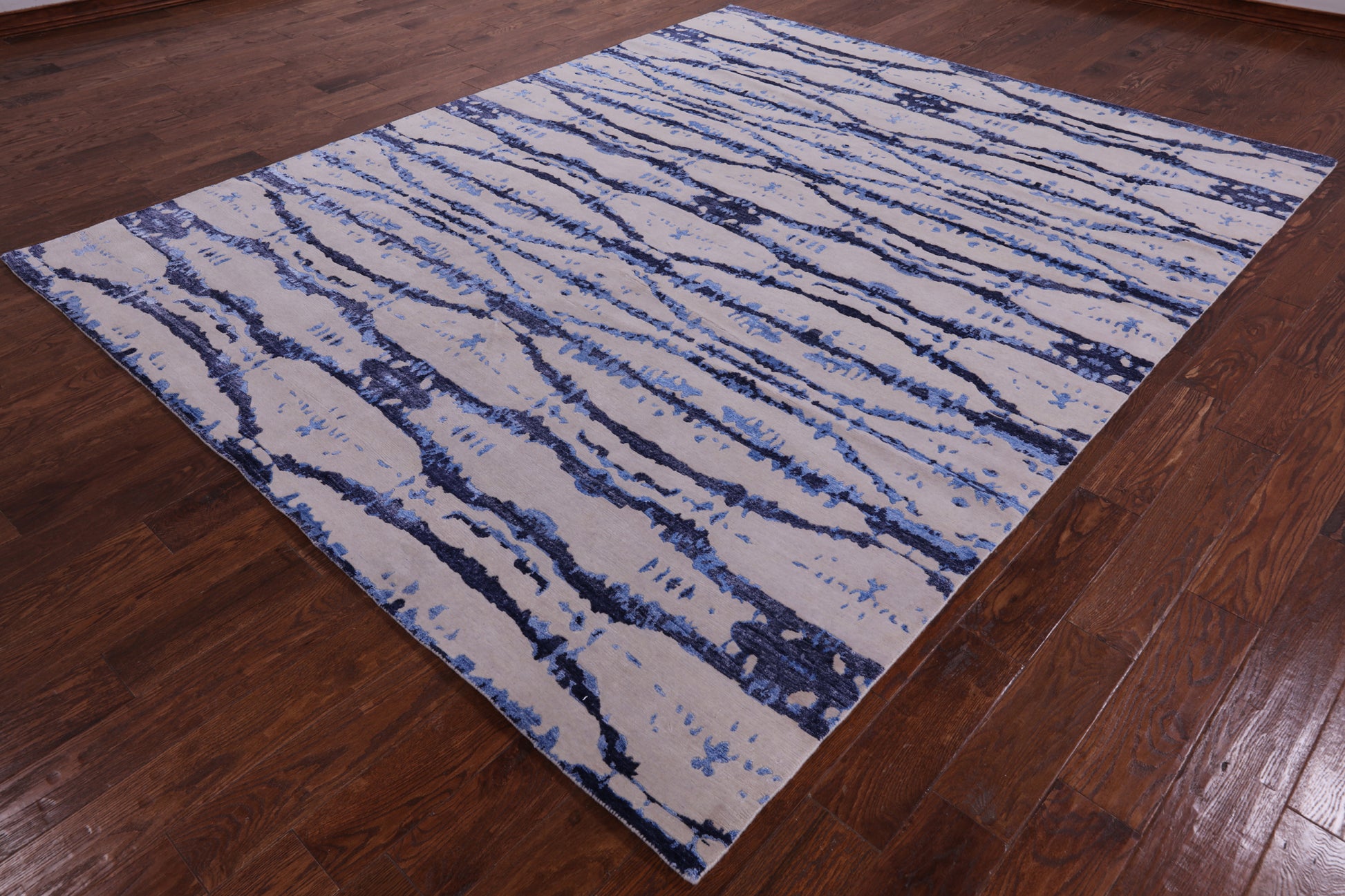 Modern Handmade Wool & Silk Rug - 8' 3" X 10' 1" - Golden Nile
