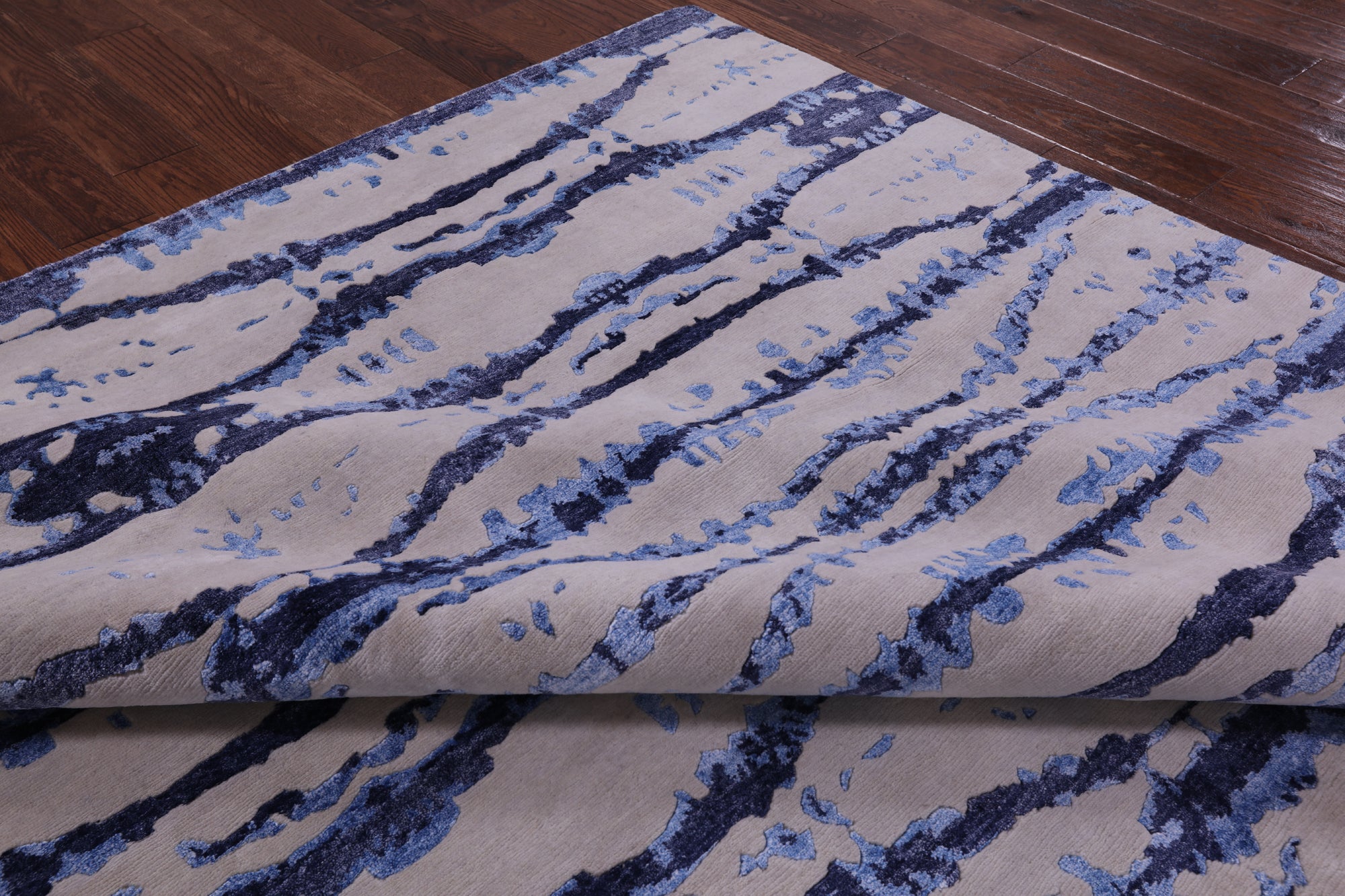 Modern Handmade Wool & Silk Rug - 8' 3" X 10' 1" - Golden Nile