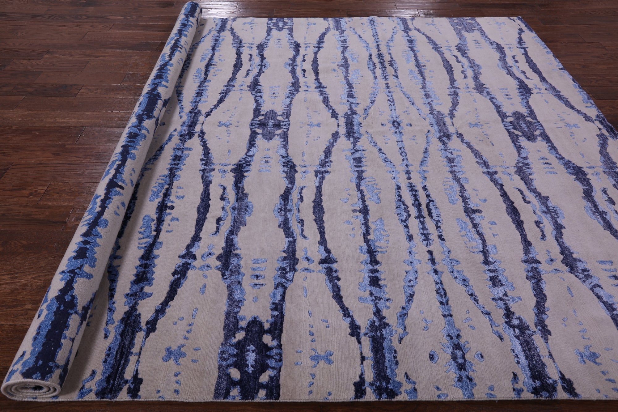 Modern Handmade Wool & Silk Rug - 8' 3" X 10' 1" - Golden Nile