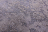 Grey Full Pile Overdyed Handmade Wool Rug - 6' 1" X 8' 10" - Golden Nile