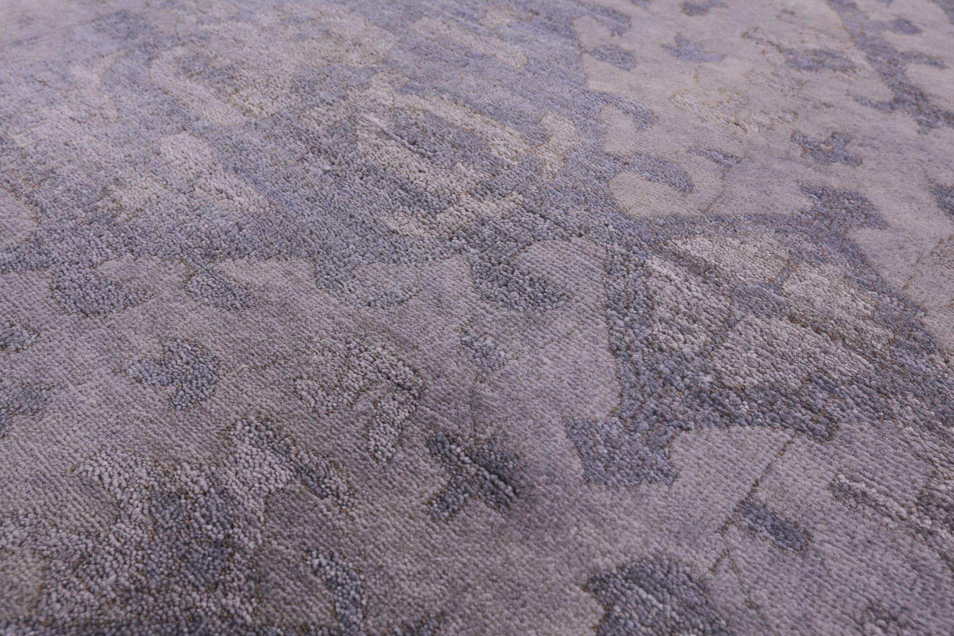 Grey Full Pile Overdyed Handmade Wool Rug - 6' 1" X 8' 10" - Golden Nile
