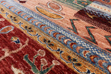 Tribal Gabbeh Hand Knotted Wool Rug - 5' 9" X 8' 1" - Golden Nile