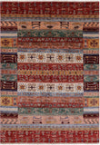 Tribal Gabbeh Hand Knotted Wool Rug - 5' 9" X 8' 1" - Golden Nile
