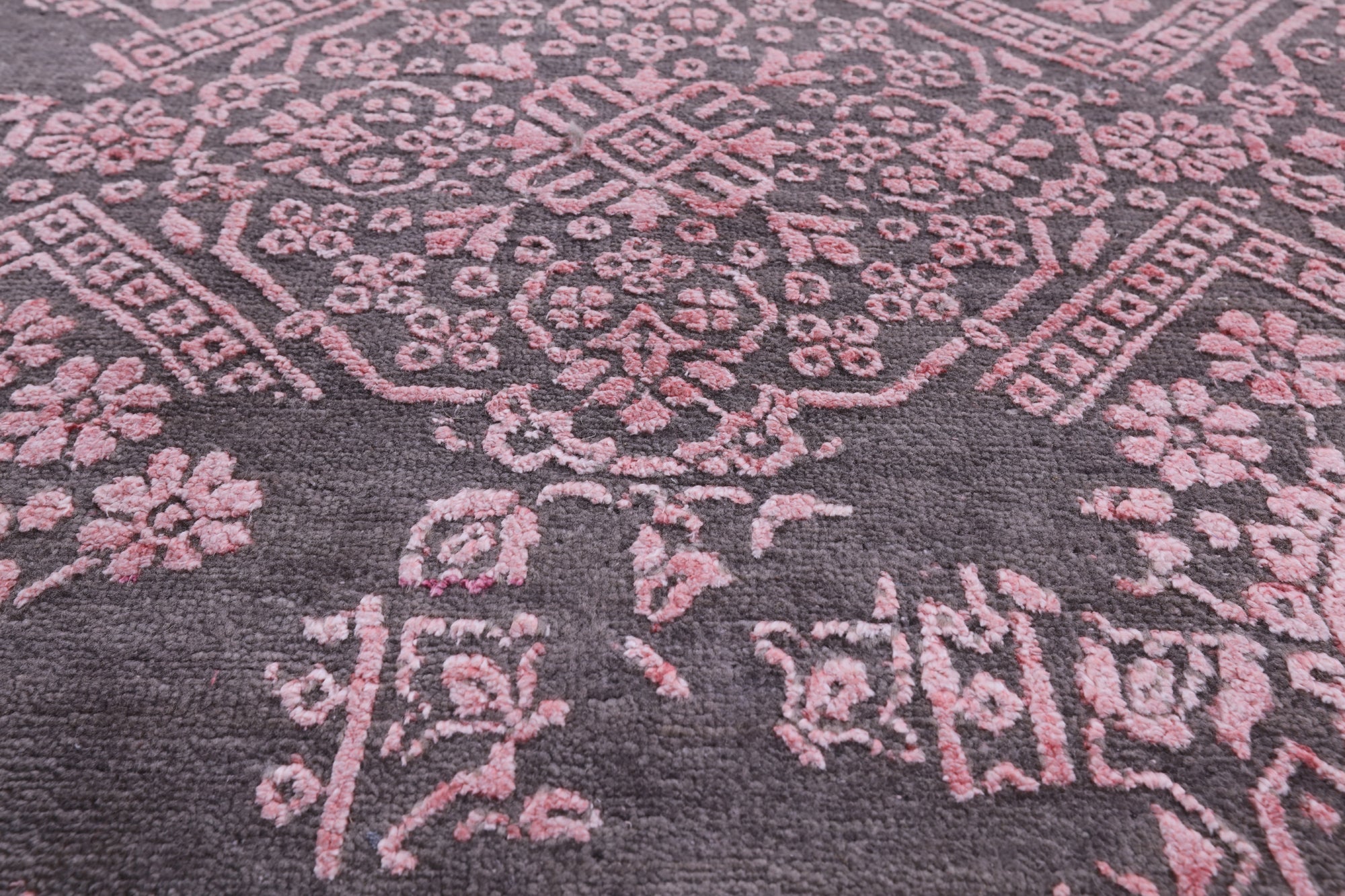Grey Round Modern Hand Knotted Wool & Silk Rug - 10' 0" X 10' 0" - Golden Nile