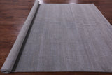 Grey Savannah Grass Hand Knotted Wool & Silk Rug - 8' 1" X 10' 3" - Golden Nile