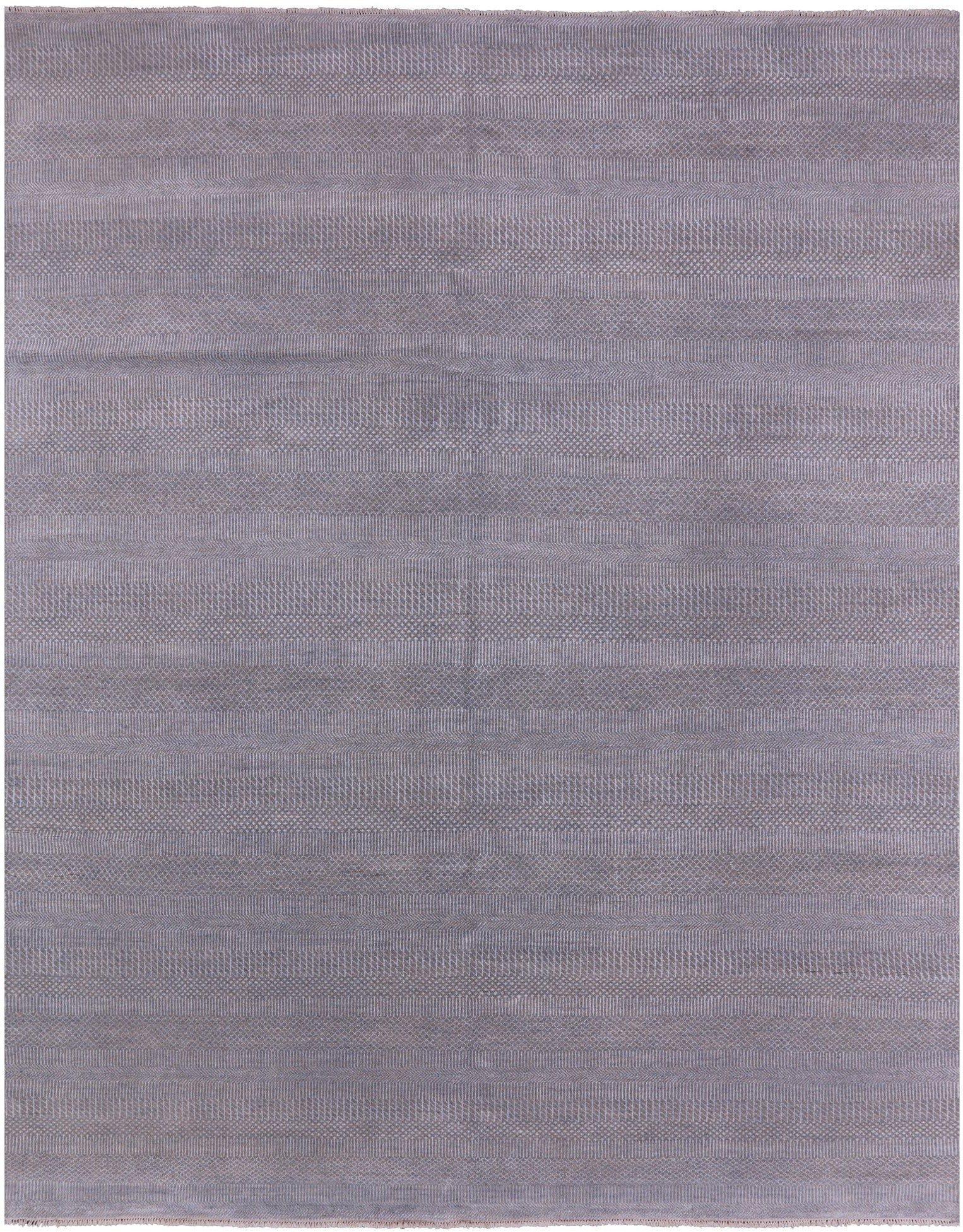 Grey Savannah Grass Hand Knotted Wool & Silk Rug - 8' 1" X 10' 3" - Golden Nile