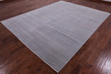 Grey Savannah Grass Hand Knotted Wool & Silk Rug - 8' 1" X 10' 3" - Golden Nile