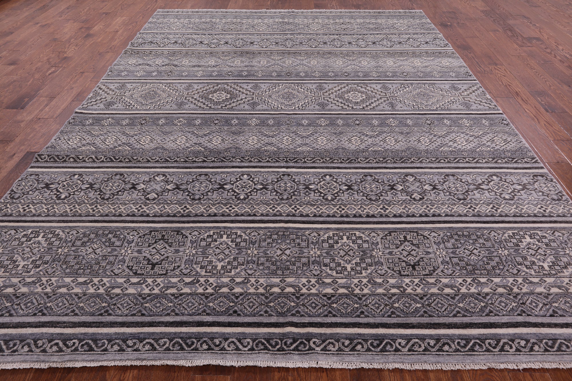 Tribal Khorjin Persian Gabbeh Handmade Wool Rug - 8' 10" X 11' 7" - Golden Nile