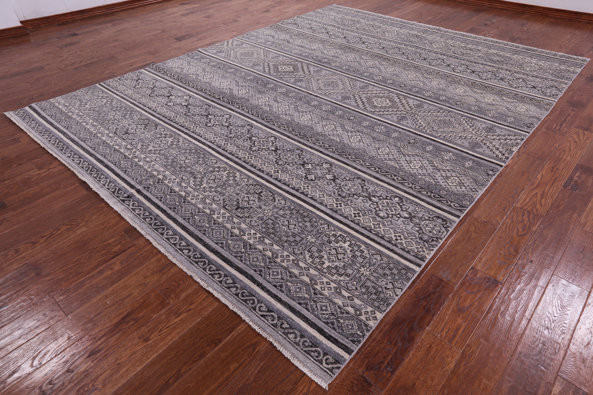 Tribal Khorjin Persian Gabbeh Handmade Wool Rug - 8' 10" X 11' 7" - Golden Nile