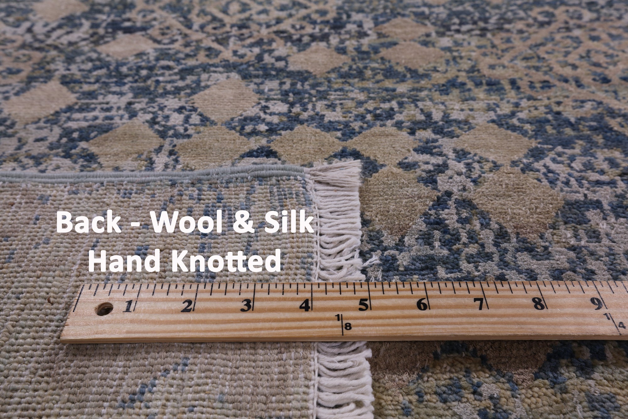 Modern Handmade Wool & Silk Rug - 6' 2" X 9' 0" - Golden Nile
