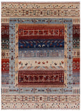 Tribal Gabbeh Handmade Wool Rug - 4' 10" X 6' 7" - Golden Nile